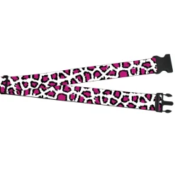 Luggage Strap - 2.0" - Leopard White/Fuchsia