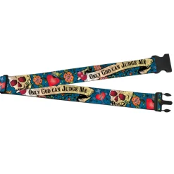 Luggage Strap - 2.0" - Only God Can Judge Me Blue