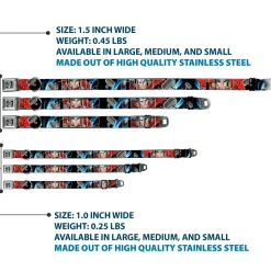 MARVEL AVENGERS Thor's Hammer Full Color Seatbelt Buckle Collar - THOR Poses/Hammer