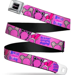 MEAN GIRLS Title Logo Full Color Black/White Seatbelt Belt - MEAN GIRLS Quotes and Plastics Animal Ears Collage Pink Webbing