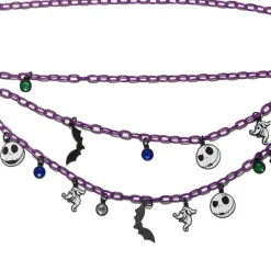 Metal Chain Belt - Purple Chain with The Nightmare Before Christmas Jack and Zero Charms