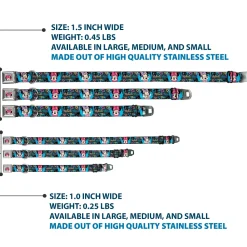 Minnie Mouse Winking CLOSE-UP Full Color Multi Color Seatbelt Buckle Collar - Minnie Mouse Hoody & Headphone Poses Gray/Multi Color