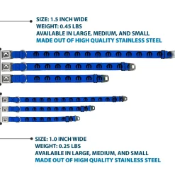 MOPAR Logo Full Color Black/White Seatbelt Buckle Collar - MOPAR Logo Repeat Blue/Black