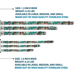 Mowgli Riding Baloo Full Color Seatbelt Buckle Collar - The Jungle Book Scenes