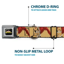MY HERO ACADEMIA Title Logo Full Color Black Seatbelt Buckle Collar - My Hero Academia Keigo Takami Hawks Action Pose Orange