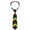 Necktie Standard - Chevron Weave Black/Rasta