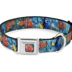Nemo Smiling Full Color Seatbelt Buckle Collar - Nemo & Dory Poses