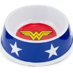 PBWL1-MLM-7.5-WWBW Single Melamine Pet Bowl - 7 5 (16oz) - Wonder Woman Icon + Stars