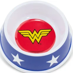 PBWL1-MLM-7.5-WWBW Single Melamine Pet Bowl - 7 5 (16oz) - Wonder Woman Icon + Stars