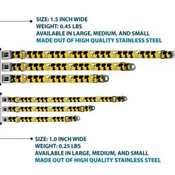 PEANUTS Title Logo Full Color Black/White Seatbelt Buckle Collar - Peanuts Snoopy Walking/Silhouette Pose Yellow/Black/White