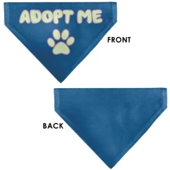 Pet Bandana - ADOPT ME Text and Paw Black/Lavender/Ivory