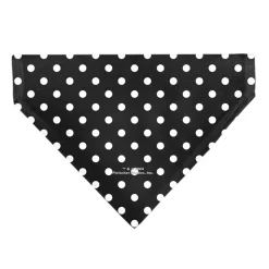 Pet Bandana - Bandana BETTY BOOP Biker Betty Winking Pose and Text Polka Dot Black/White/Yellow