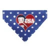 Pet Bandana - Bandana Betty Boop USA Heart Pose Polka Dot/Face Blue/White