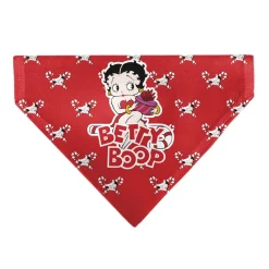 Pet Bandana - Bandana BETTY BOOP Holiday Gift Pose and Santa Betty Winking Icon Red