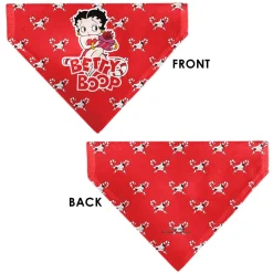 Pet Bandana - Bandana BETTY BOOP Holiday Gift Pose and Santa Betty Winking Icon Red