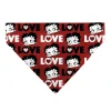 Pet Bandana - Betty Boop LOVE Text and Face Red/Black/White