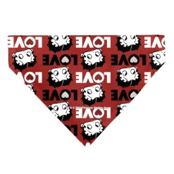 Pet Bandana - Betty Boop LOVE Text and Face Red/Black/White