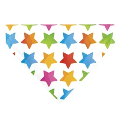 Pet Bandana - BIRTHDAY GIRL Text and Stars White/Multi Color