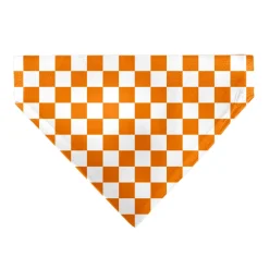 Pet Bandana - Checker White/TN Orange