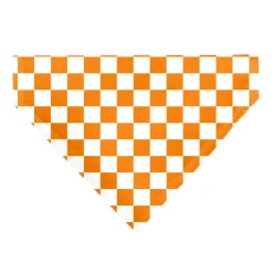 Pet Bandana - Checker White/TN Orange