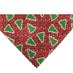 Pet Bandana - Christmas Trees/Stars Red/White/Green