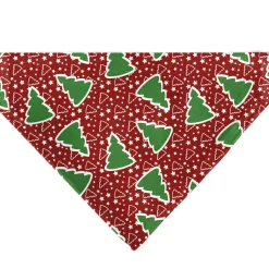 Pet Bandana - Christmas Trees/Stars Red/White/Green