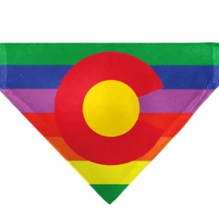 Pet Bandana - Colorado Flags2 Pride