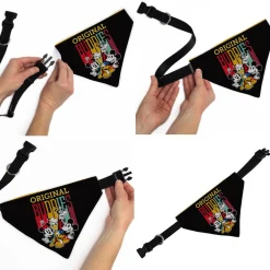 Pet Bandana - Disney Fab Five ORIGINAL BUDDIES Group Pose Black