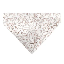 Pet Bandana - Disney Princess Faces Stacked White/Brown