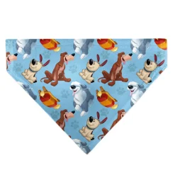 Pet Bandana - Disney Princess Dogs 4-Dog Group Collage/Paws Blues