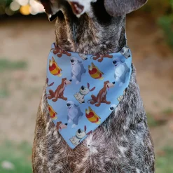 Pet Bandana - Disney Princess Dogs 4-Dog Group Collage/Paws Blues