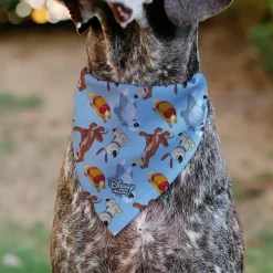 Pet Bandana - Disney Princess Dogs 4-Dog Group Collage/Paws Blues
