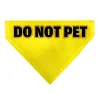 Pet Bandana - DO NOT PET Warning Yellows/Black