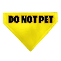 Pet Bandana - DO NOT PET Warning Yellows/Black