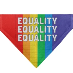 Pet Bandana - EQUALITY Blocks Rainbow/Blue/White