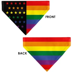 Pet Bandana - Flag American Pride Rainbow/Black