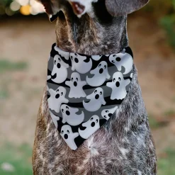 Pet Bandana - Ghosts Scattered Black/White