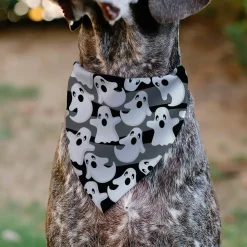 Pet Bandana - Ghosts Scattered Black/White