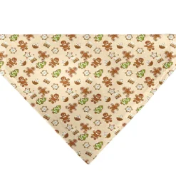 Pet Bandana - Holiday Decorated Gingerbread Cookies Collage Tan