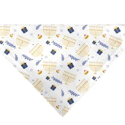 Pet Bandana - Holiday Hanukkah Menorah and Gifts Collage White