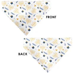 Pet Bandana - Holiday Hanukkah Menorah and Gifts Collage White