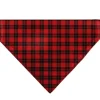 Pet Bandana - Holiday Pajama Plaid Red/Black
