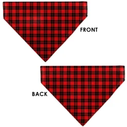Pet Bandana - Holiday Pajama Plaid Red/Black