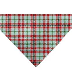 Pet Bandana - Holiday Pajama Plaid Beige/Red/Green
