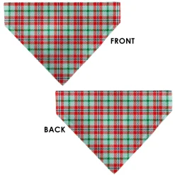 Pet Bandana - Holiday Pajama Plaid Beige/Red/Green