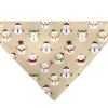 Pet Bandana - Holiday Snowman Poses Tan