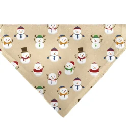 Pet Bandana - Holiday Snowman Poses Tan