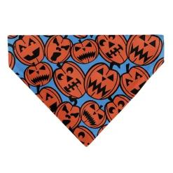 Pet Bandana - Jack-o'-Lanterns Blue