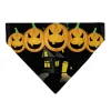 Pet Bandana - Jack-o'-Lanterns/Haunted House Black/Yellow