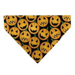 Pet Bandana - Jack-o'-Lantern Collage Black